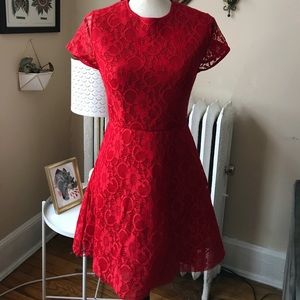 Red Lace Forever21 Cocktail Dress
